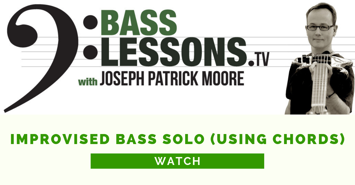 improvised bass solo using chords